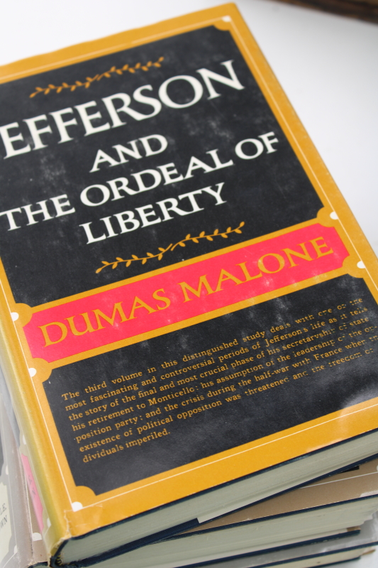 Dumas Malone five books set Thomas Jefferson biography US history colonial politics