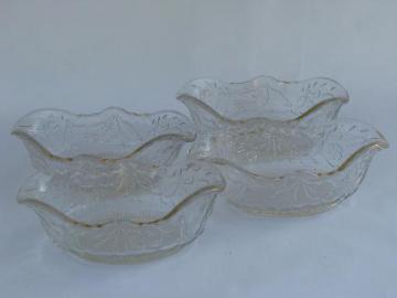 EAPG vintage antique pressed pattern glass berry bowls or ice cream dishes