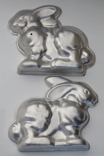 Easter bunny cake pan, two part mold for standing rabbit cake or chocolate bunny