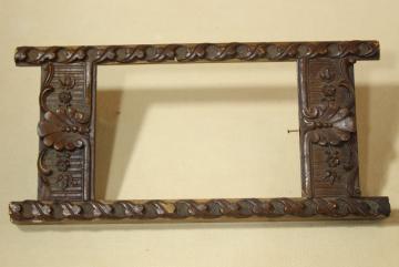 Eastlake antique wood carved frame, ornate old photo frame or frame for vintage postcard