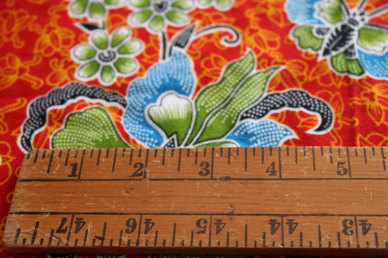 Emchit cotton fabric, bold bright floral border print fabric