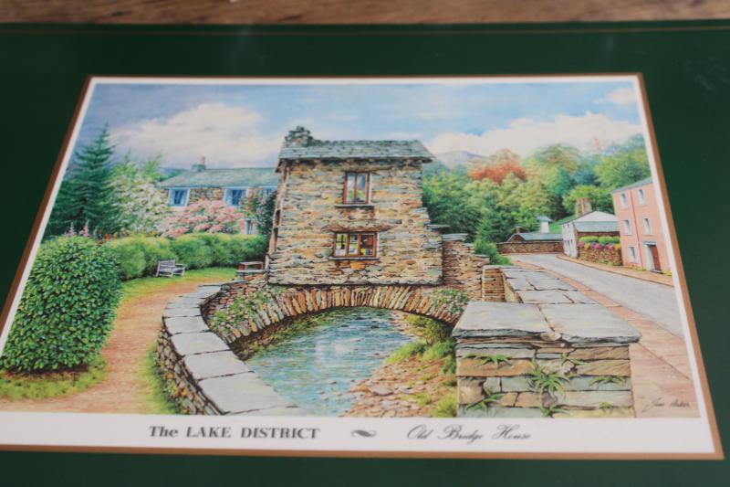 English Lake district scenes, vintage Pimpernel cork backed board placemats