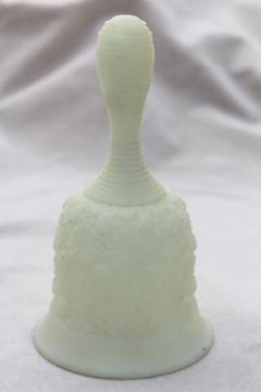 Fenton daisy & button custard satin frosted glass collectible table bell