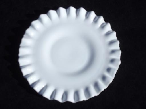 Fenton hobnail milk glass under plate, jam dish or mayo bowl underplate