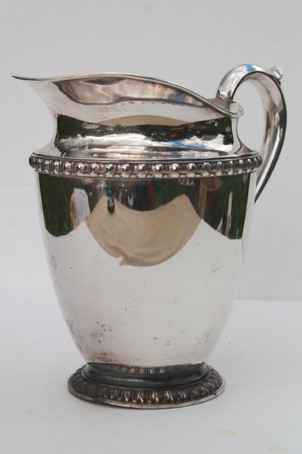 Fenwick pattern silverplate pitcher,vintage Rogers / International Silver