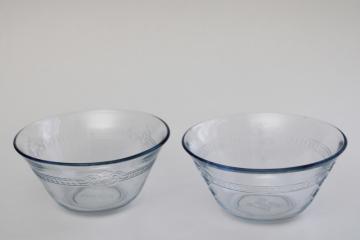 Fire King Oven Glass sapphire blue philbe depression vintage custard cups