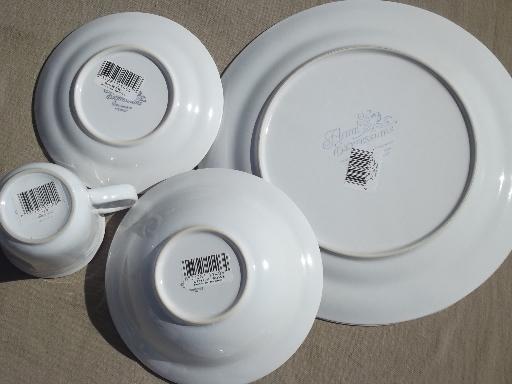 Floral Expressions dinnerware set, never used vintage Hearthside stoneware