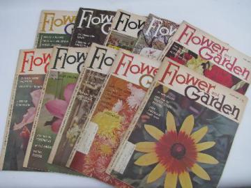 Flower and Garden mod vintage gardening magazines back issues lot 1960s