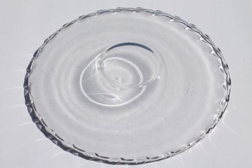 Fostoria Century pattern glass torte plate, large cake plate or serving tray