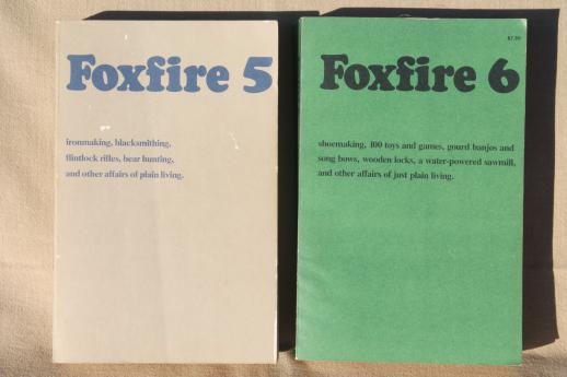Foxfire books set 1 2 3 4 5 6 vintage collection, softcover volumes lot