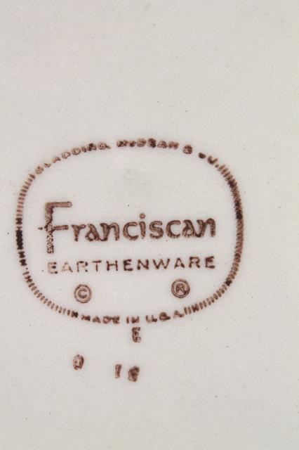 Franciscan Desert Rose USA backstamp vintage dinner plates, lot of four