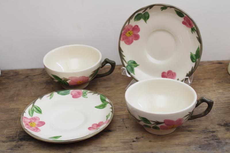 Franciscan Desert Rose china vintage England backstamp pair of cup & saucer sets