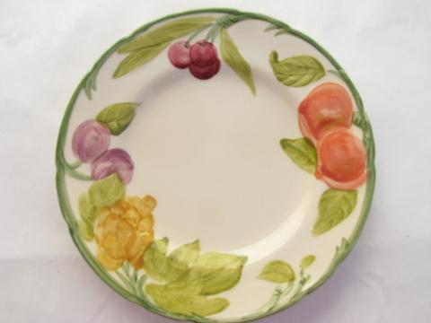 Fresh Fruit vintage USA Franciscan pottery dishes, plates, bowls, cups