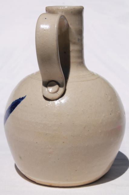 Galena made Dodge Station pottery, vintage stoneware pitcher & tumbler glasses
