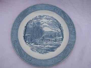 Getting Ice vintage Currier and Ives china serving plate