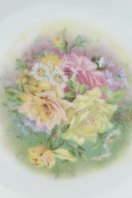Give Us This Day Our Daily Bread, turn of the century vintage painted china plate