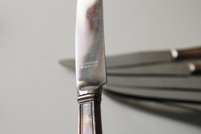 Gorham sterling silver Etruscan pattern vintage 1913, lot dinner forks & knives