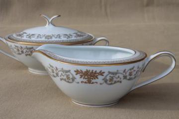 Gracelyn Noritake china cream pitcher & sugar bowl set, vintage Noritake dinnerware