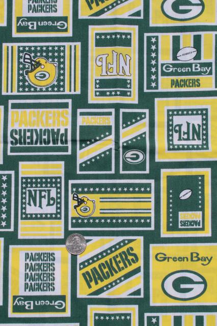 Green Bay Packers fabric last piece