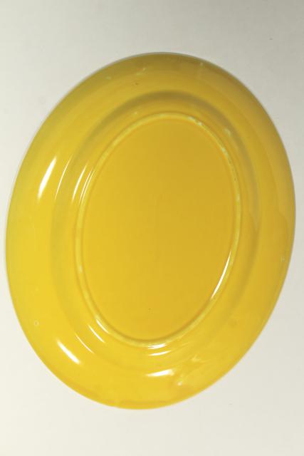 Harlequin Homer Laughlin china, mid-century mod serving platter in yellow