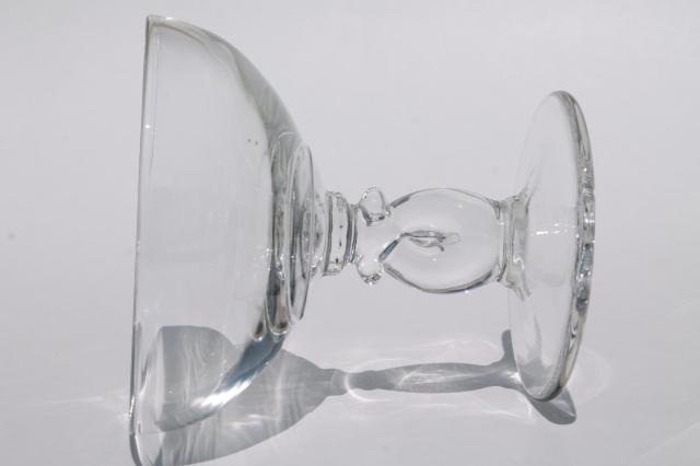 Heisey Lariat crystal clear vintage glasses, pressed glass sherbets or low champagne coupes