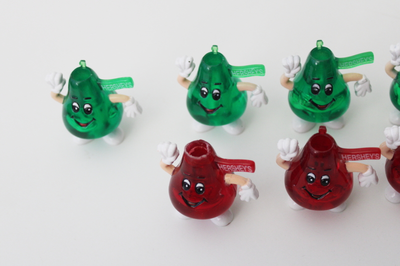Hersheys Kisses red  green Christmas light bulb covers for mini lights 90s vintage