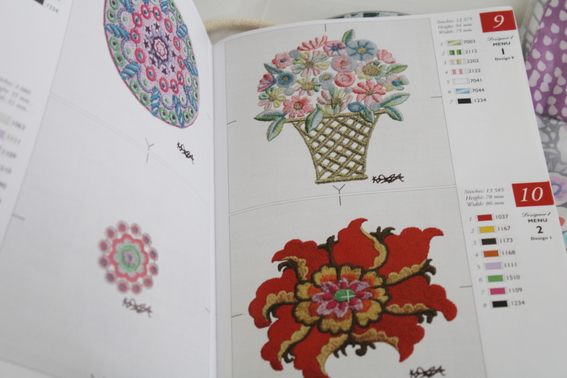 Husqvarna Viking sewing machine embroidery designs CD Kaffe Fassett Garden of Delights number 82