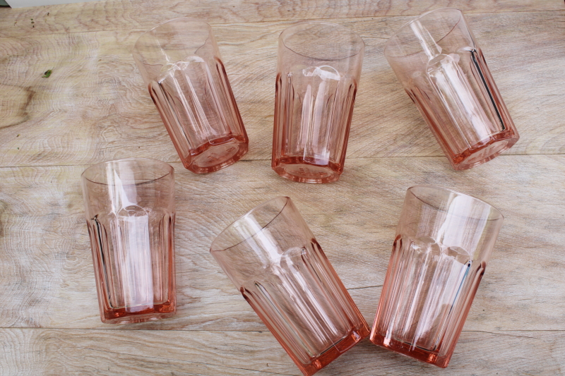 IKEA Pokal rose pink glass tumblers Duralex style bistro glasses made in Russia