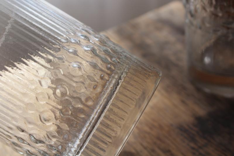 Iittala Niva mod vintage ice textured glass tumblers & rocks glasses