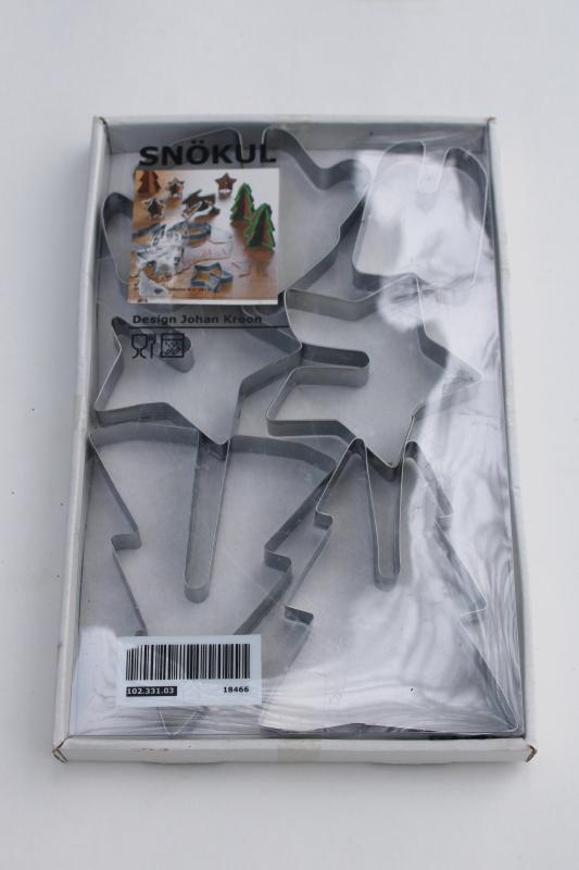 Ikea Snokul 3D cookie cutters, Christmas tree, deer for holiday baking