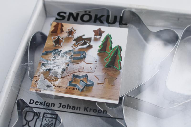Ikea Snokul 3D cookie cutters, Christmas tree, deer for holiday baking