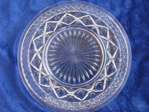 Imperial glass Cape Cod pattern salad plates, set of 8, mint condition