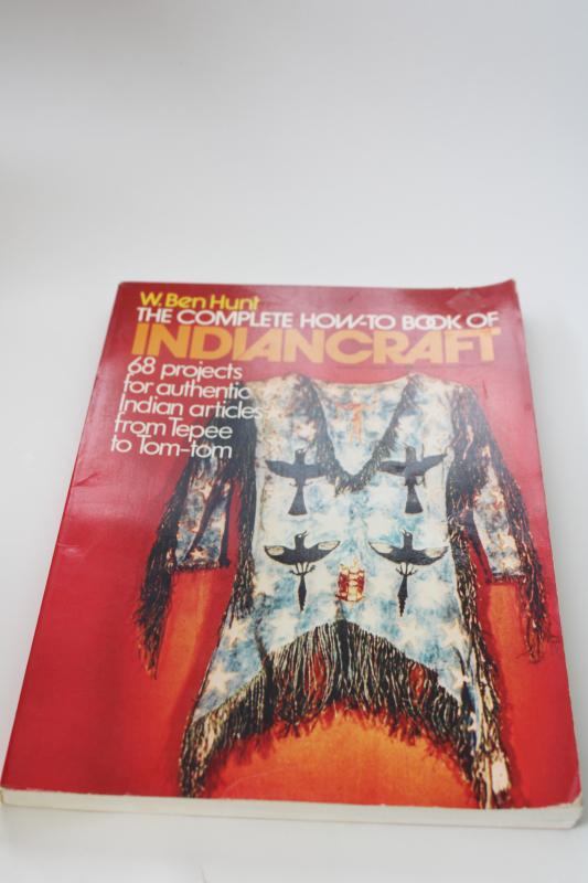 Indiancraft vintage book of camp craft projects w/ diagrams, illustrations