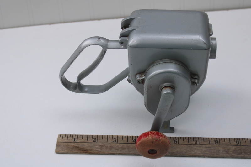 JP Midget Duster vintage hand crank garden dust applicator, small farm tool