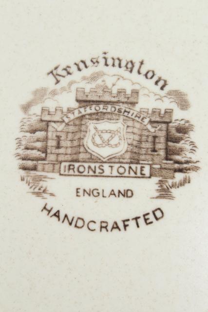 Kensington Staffordshire ironstone dinnerware, Sommerset w/ yellow pansies vintage china set