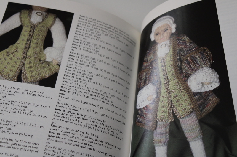Knitted Historical Figures patterns for mini dolls w/ wire armatures