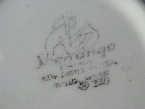 Kon-Tiki mod vintage Shenango china railroad or restaurant coffee cups & saucers