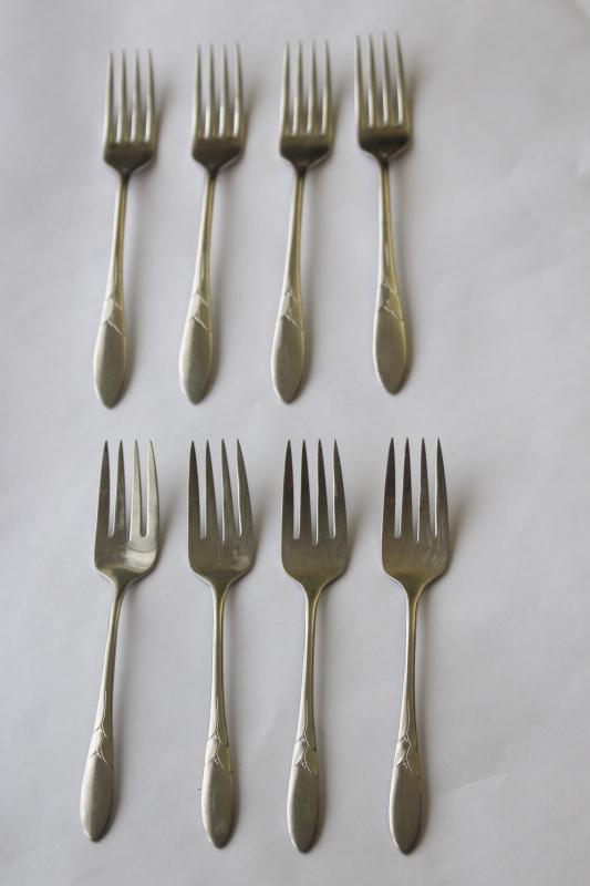 Lady Hamilton vintage Oneidacraft deluxe stainless flatware, dinner & salad forks