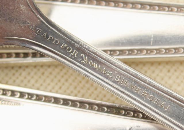Lady Helen Yourex Silver Seal silverplate flatware, vintage silverware estate lot 