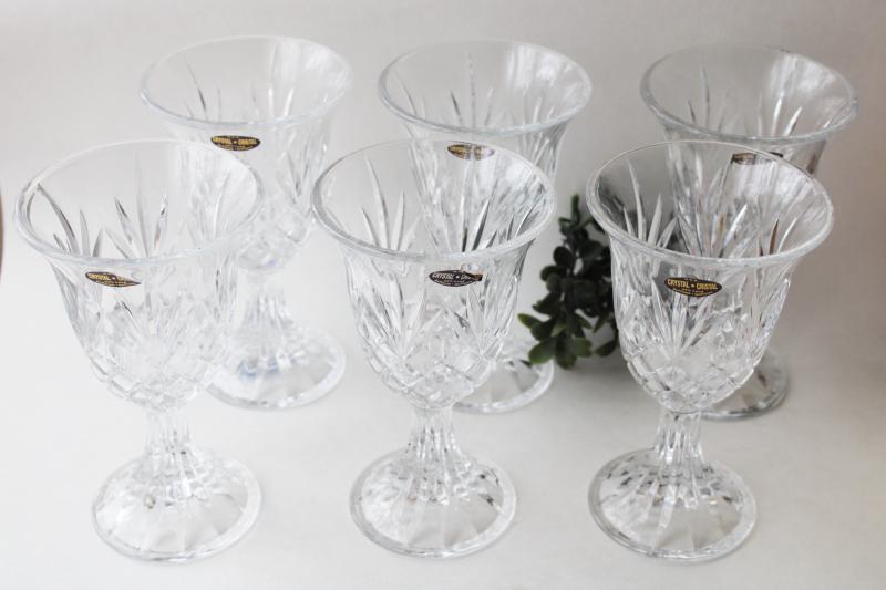 Lexington Godinger sparkling lead crystal goblets, big wine glasses or candle holders