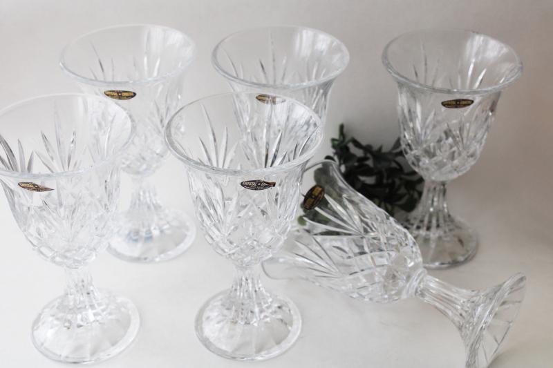 Lexington Godinger sparkling lead crystal goblets, big wine glasses or candle holders