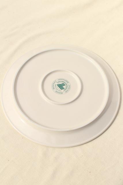 Longaberger Holly Christmas Traditions stoneware pottery cake or chop plate round platter