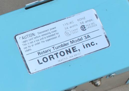Lortone 3A rotary rock tumbler, electric rock & gemstone polisher, lapidary & jewelry tool