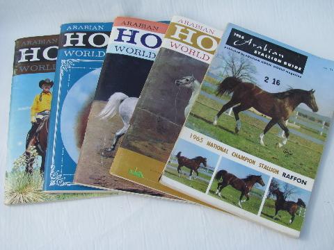 Lot of back issues Arabian Horse World magazines, 1965 and 1966