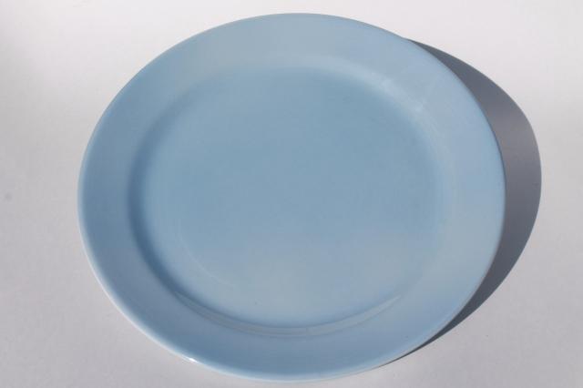LuRay pastels blue vintage Taylor Smith & Taylor pottery cake plate or round platter