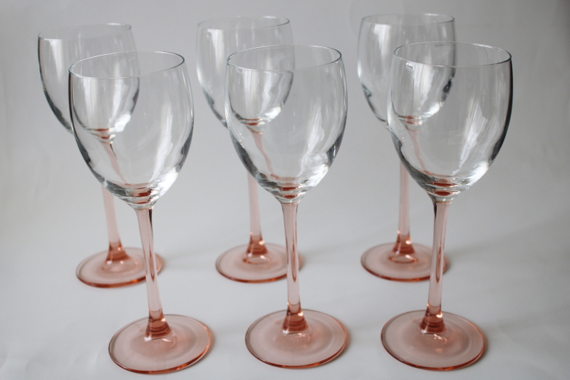 Fluted Stemmed Wine Glass – Pink Antlers