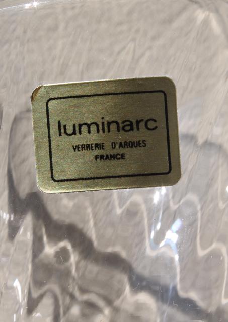 Luminarc Onyx black stem french crystal champagne flutes w/ original labels