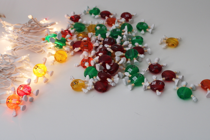 M-Ms novelty party or Christmas light bulb covers for mini lights 90s vintage