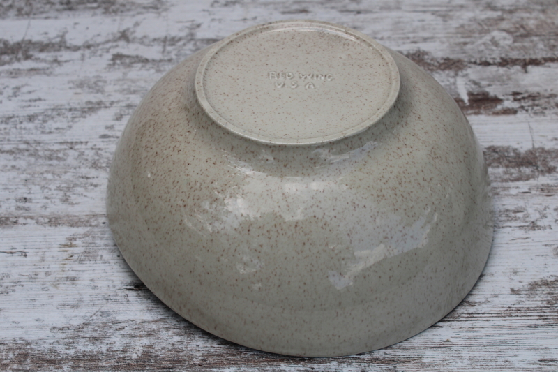MCM vintage Red Wing pottery, large mod ceramic bowl, minimalist neutral decor