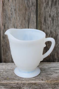 Macbeth Evans Monax American Sweetheart glass cream pitcher, 1930s vintage creamer